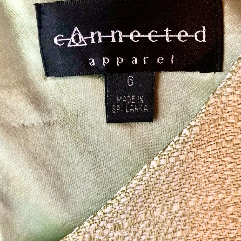 Connected Apparel, Light Green, Sleeveless, Sheath Dress, Size 6 - Picture 9 of 9